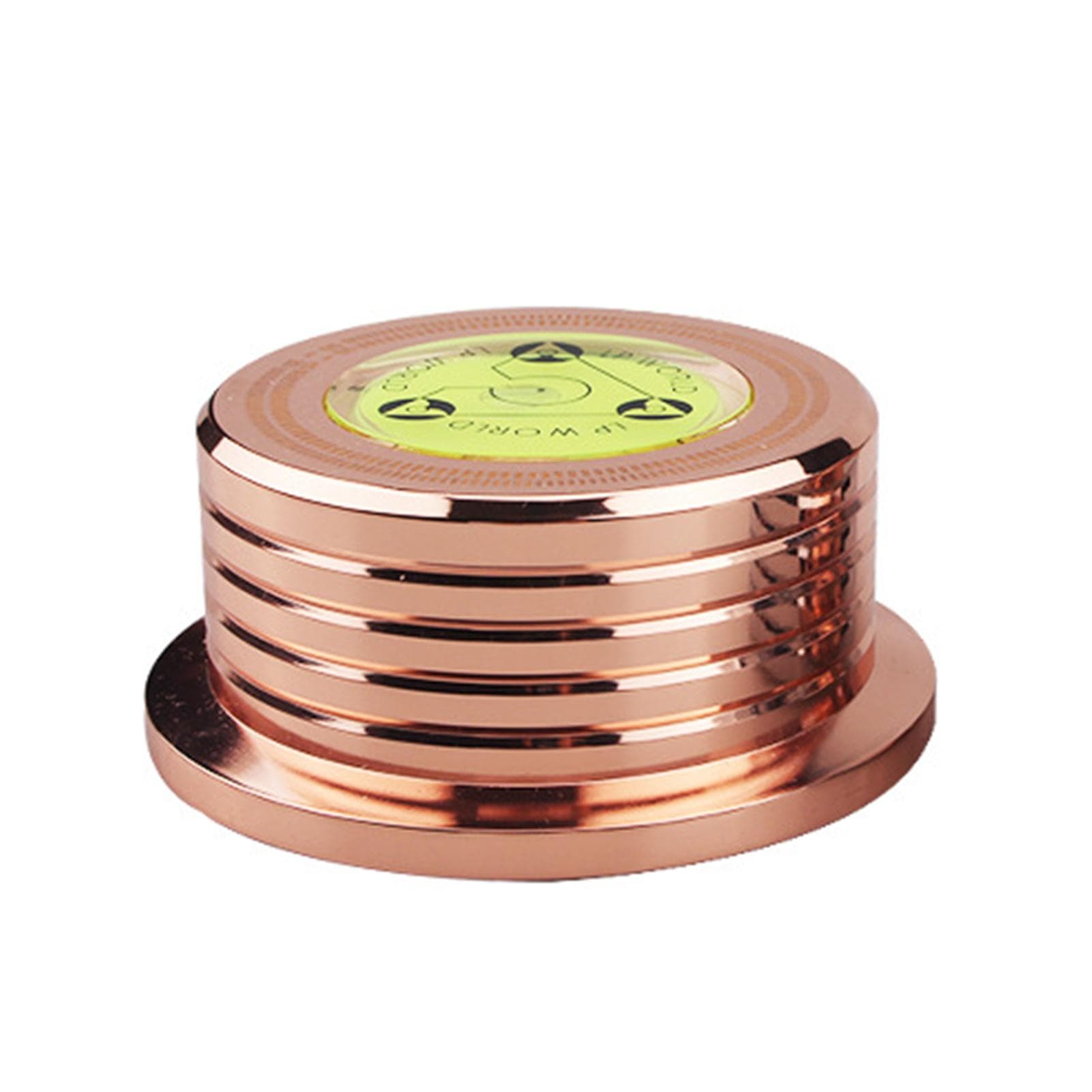 Record Weight Stabilizer 50Hz Bubble Level Speed Detection Turntable LP Disc Stabilizer Clamp for rose gold
