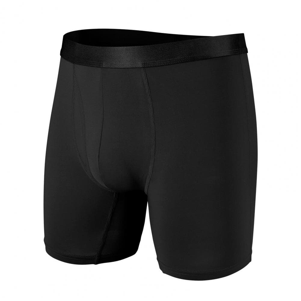 Slim Fit Underwear High Elasticity Men's Boxer Briefs in Variety of Colors for Slim Fit Comfort U-convex Panties with Breathable S black