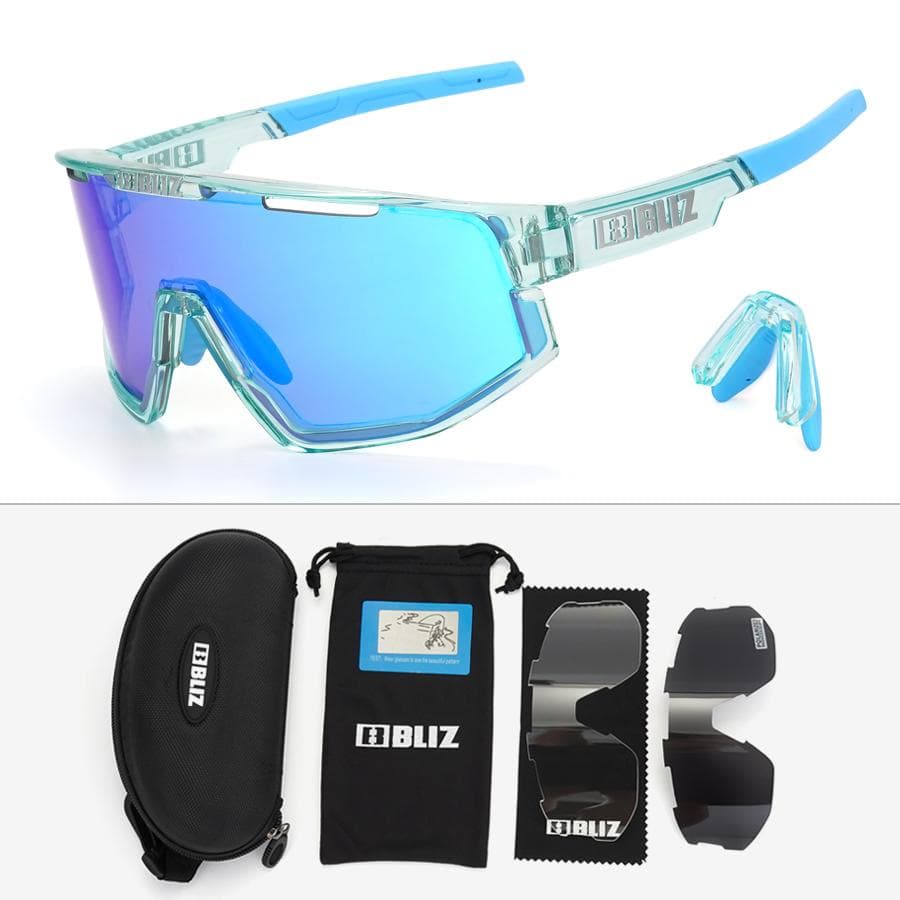 BLIZ Fusion Cycling Sunglasses with 3 Interchangeable Lenses for Road Mountain Bike Outdoor Sports