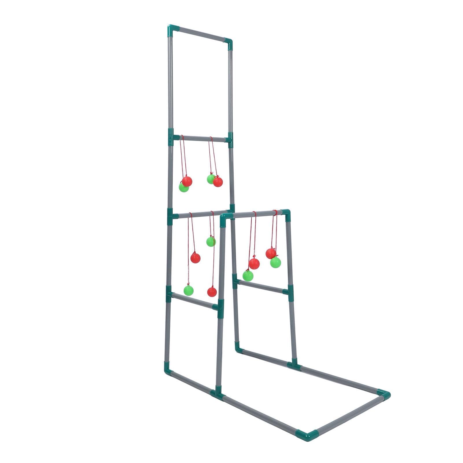 Ladder Ball Game with 12 Throwing Balls Double Layer Complete Ladder Toss Game for All Skill Level