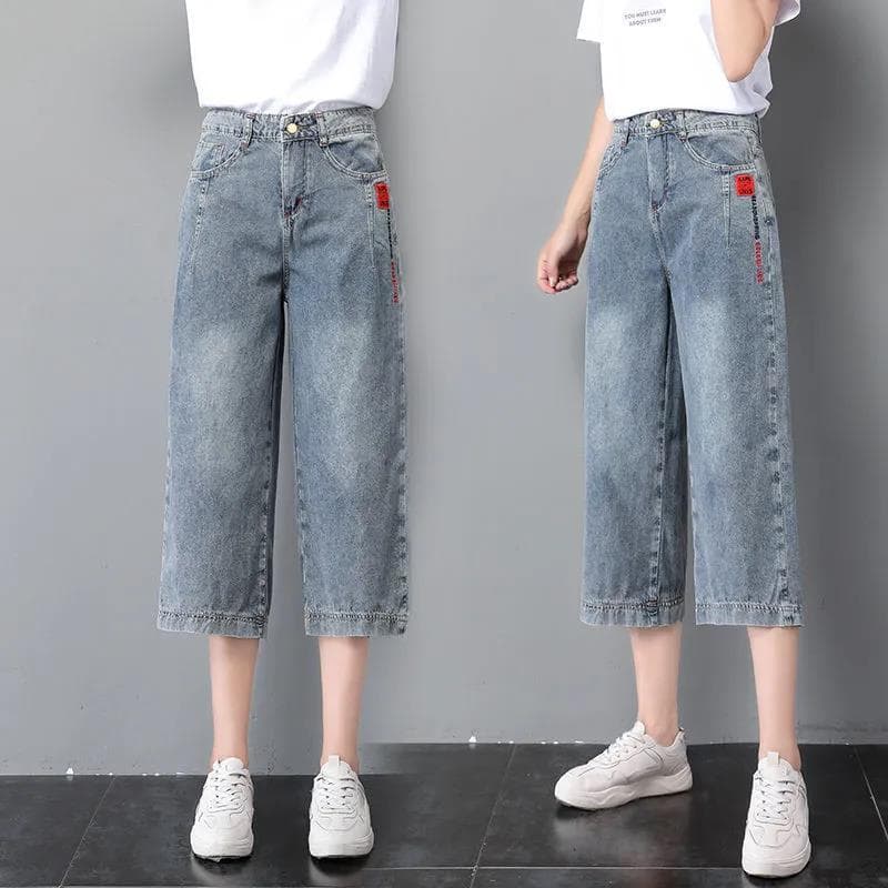 Women's Wide-leg Jeans Loose Early Autumn High-waisted Straight Pants Women Were Thin and Wild S