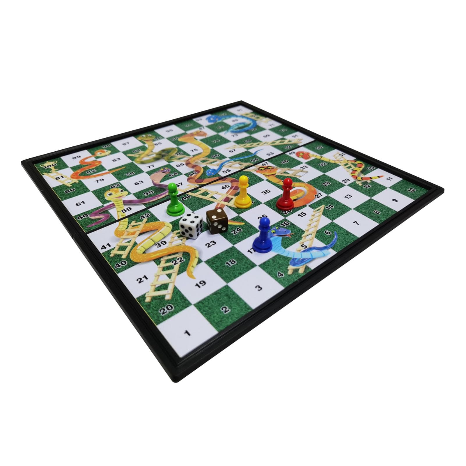 Portable Magnetic Ludo Board Games Classic Snakes and Ladders Folding Chess Game Entertainment Snakes and Ladders