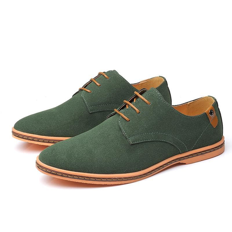 2025 Fashion Men's Casual Shoes Large Business Leather Shoes 39 green