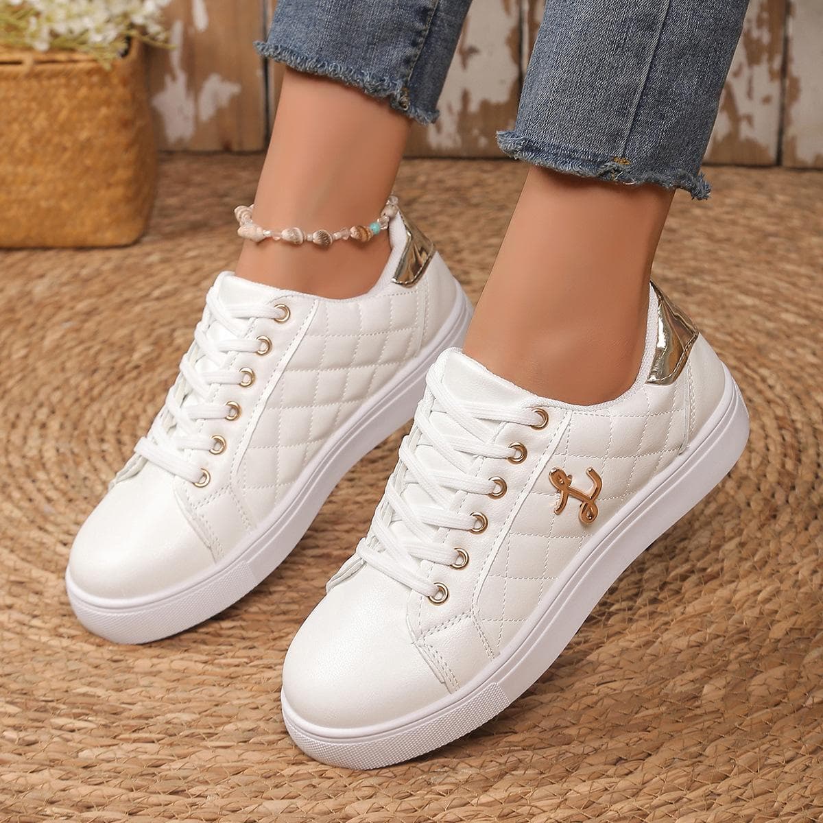 Women Sneakers 2025 Summer Fashion Breathable Shoes Woman Soft Sole Walking Sneakers Casual Women Sneaker White Sneakers Women 38 white