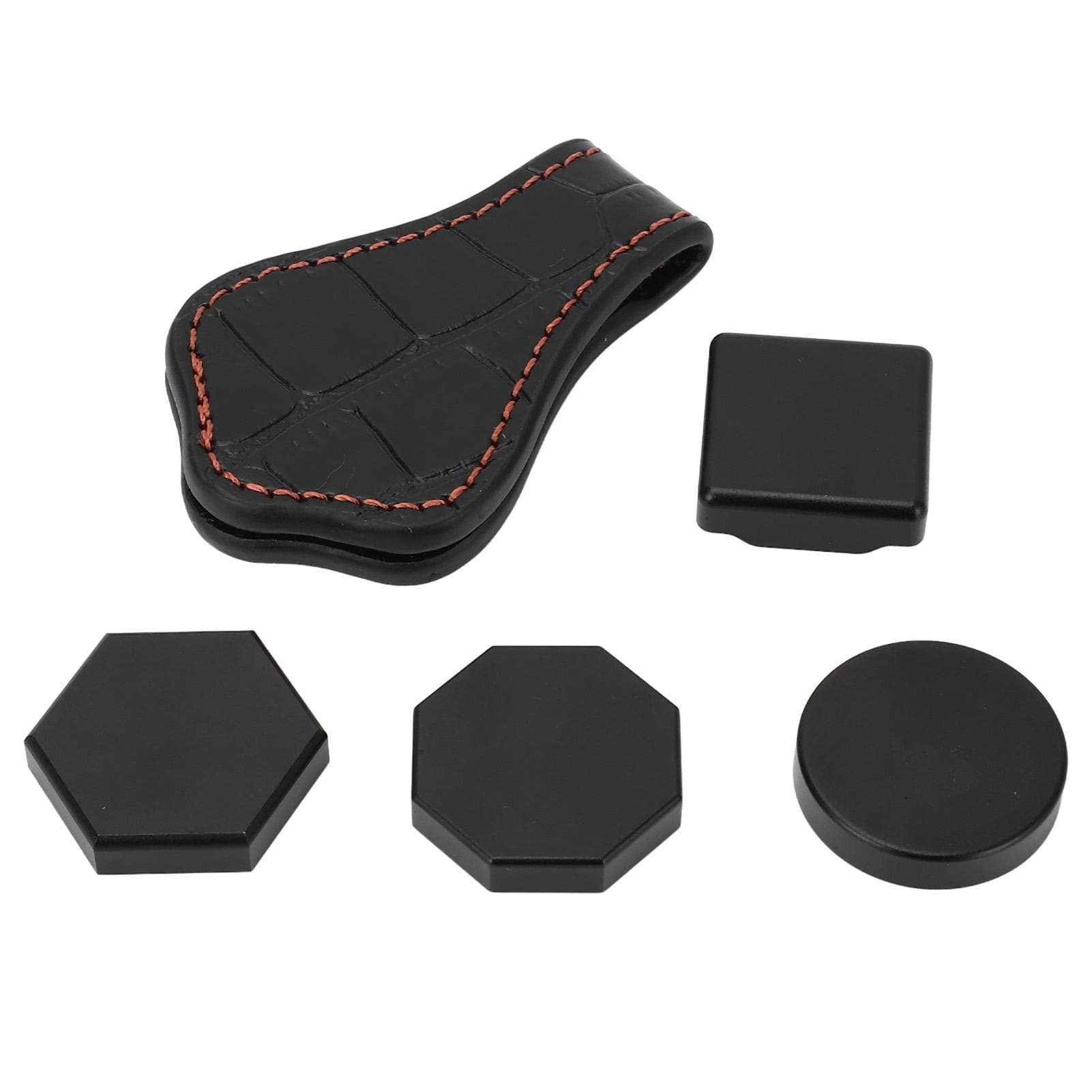 Billiard Chalk Holder Magnetic Hexagonal Octagonal Round Square Aluminum Single Section Pool Cue