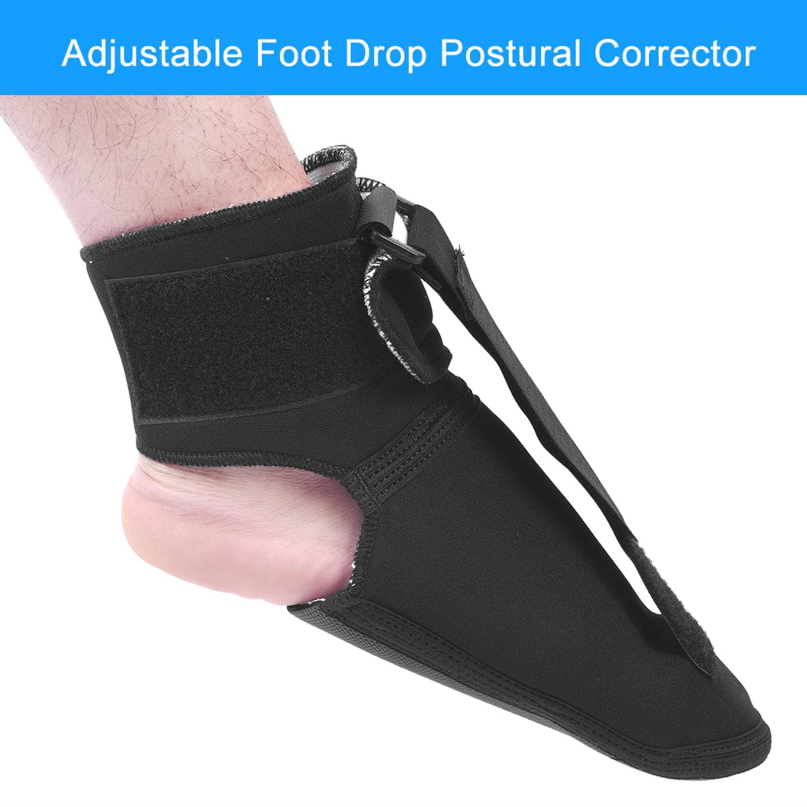 Adjustable Foot Droop Orthosis Ankle Foot Drop Postural Corrector Brace Orthosis Splint Ankle M S(for 2-4kg)