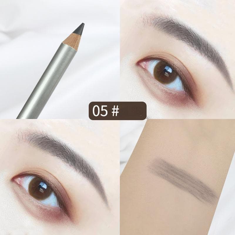 5 Colors Eyebrow Pencil Easy To Use Eyeliner Long Lasting Natural Cosmetic Waterproof Wood Eyebrow Enhancer Eye Makeup grey