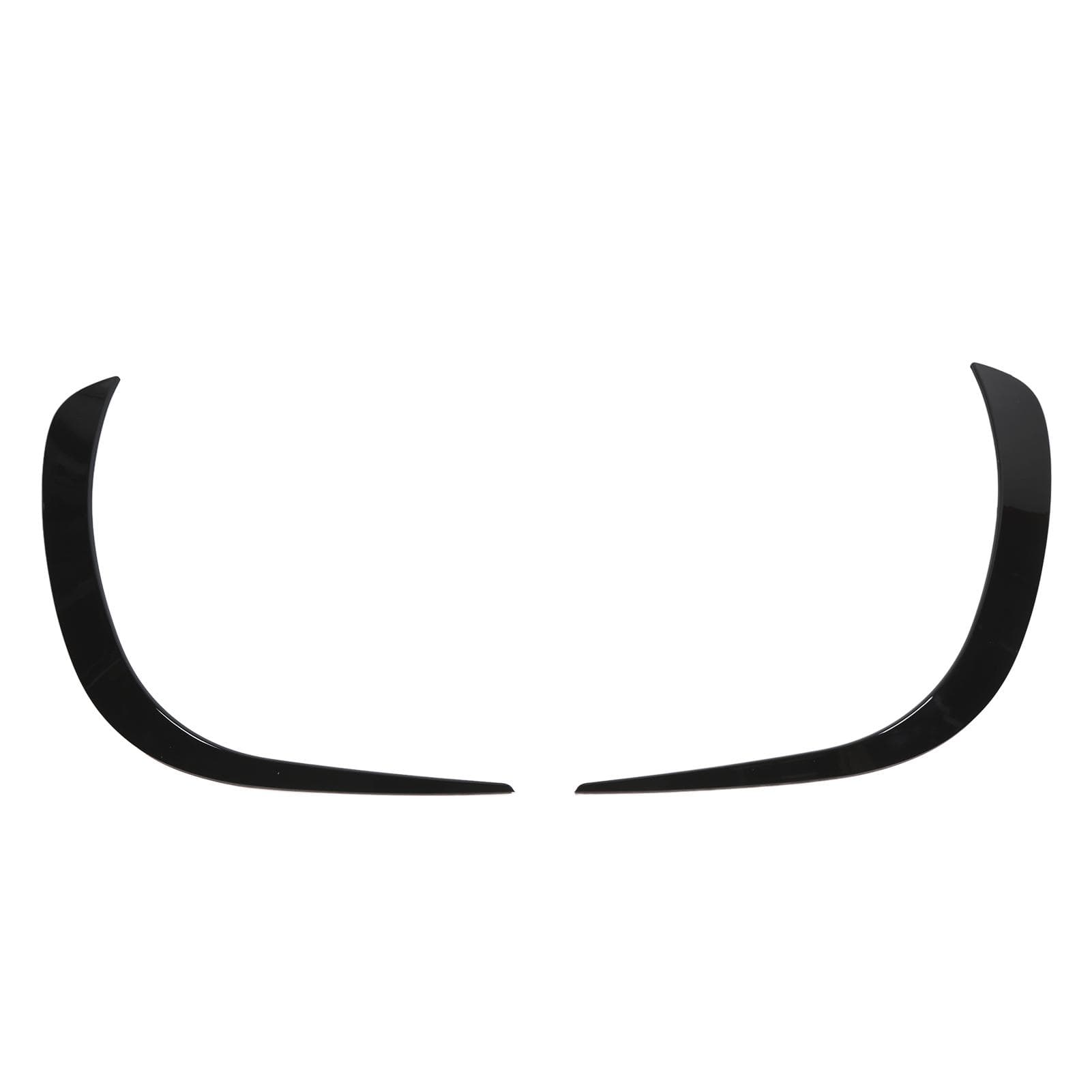 Pair Front Bumper Air Vent Trim Side Spoiler Left Right Glossy Black Replacement for Mercedes Benz