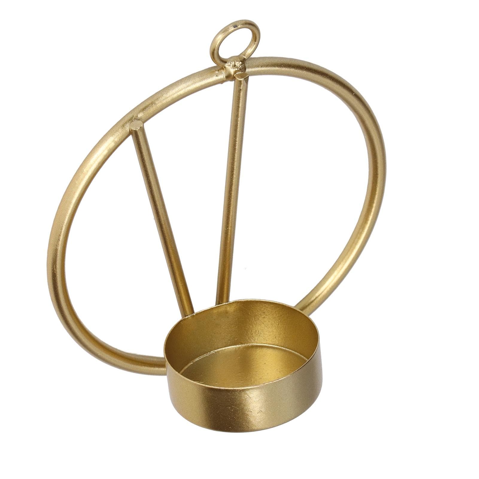 Candle Holder Modern Minimalist Wall Decoration Golden Round Wall Hanging Candle Holder