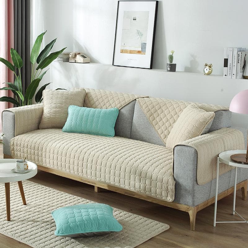 Thicke Sofa Cover Non-slip Couch Cover Cushion Slipcover for Living Room Universal for All Seasons Corduroy Home Protector Cover 70x150cm 1pcs