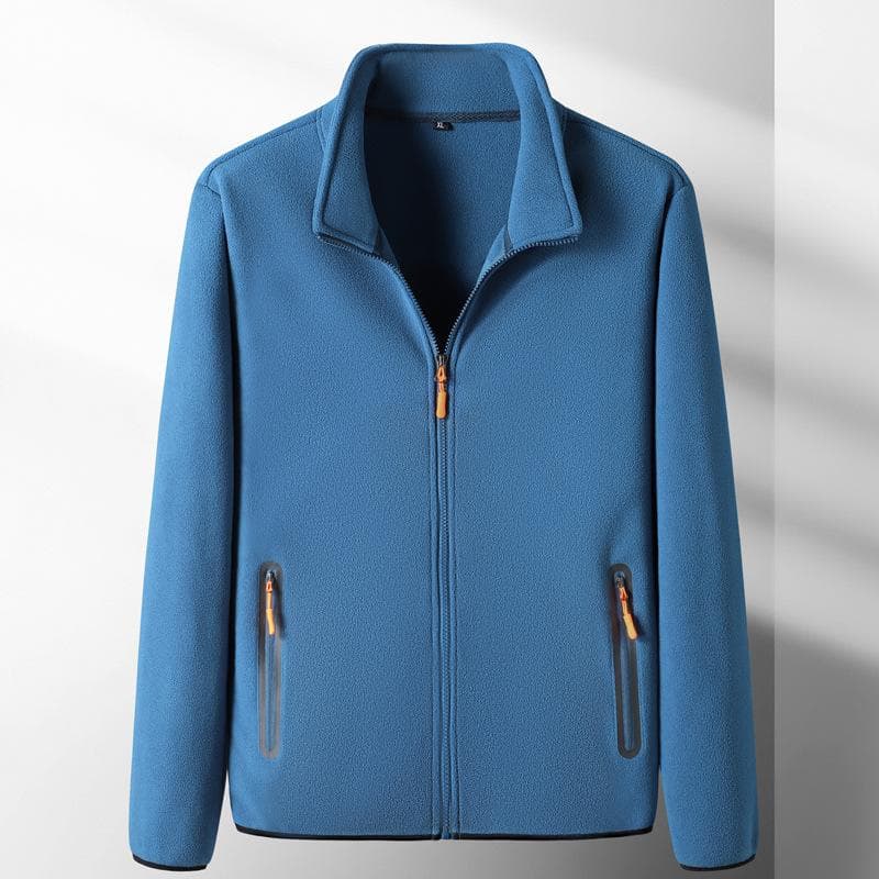 Men's Coat with Fleece Windproof Warmth and Casual Standing Collar Large Jacket for Men XXXXL