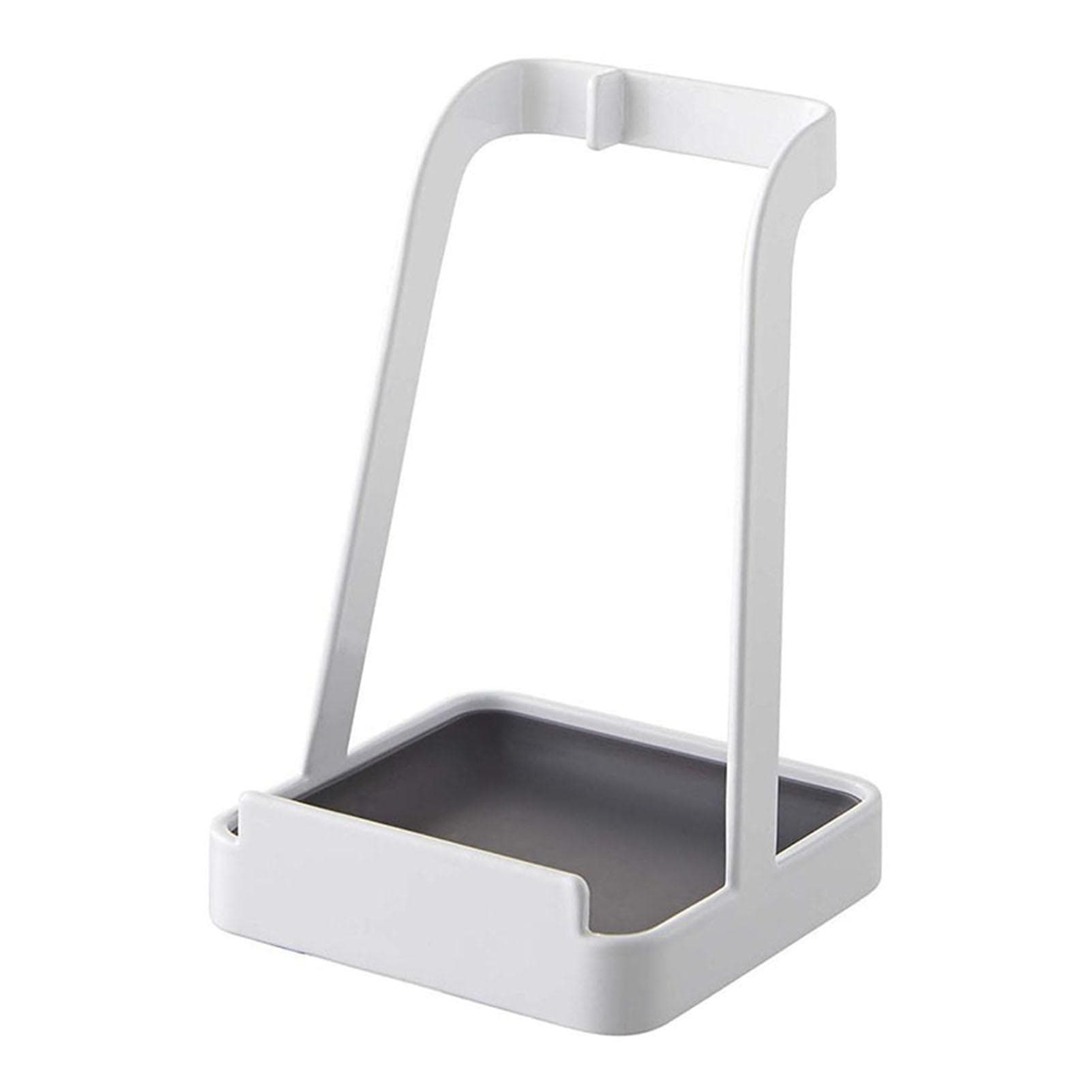Kitchen Lid Storage Rack Tilt Type Prevent Slip Water Tray Pan Cover Ladle Holder Rack White White