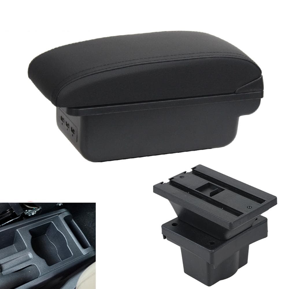 For Skoda Octavia Armrest Box For Skoda Yeti Mk2 Car Armrest Storage Box 2005-2012 Accessories Retrofit Interior Parts USB black