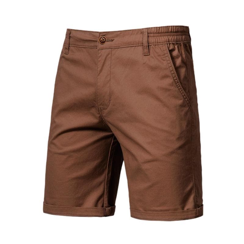 Usegiraffe Summer Men's Shorts Casual Pants Men's Bottoms Comfortable Cotton High Quality Men's Pants Simple Business Fashion Slim 36 brown
