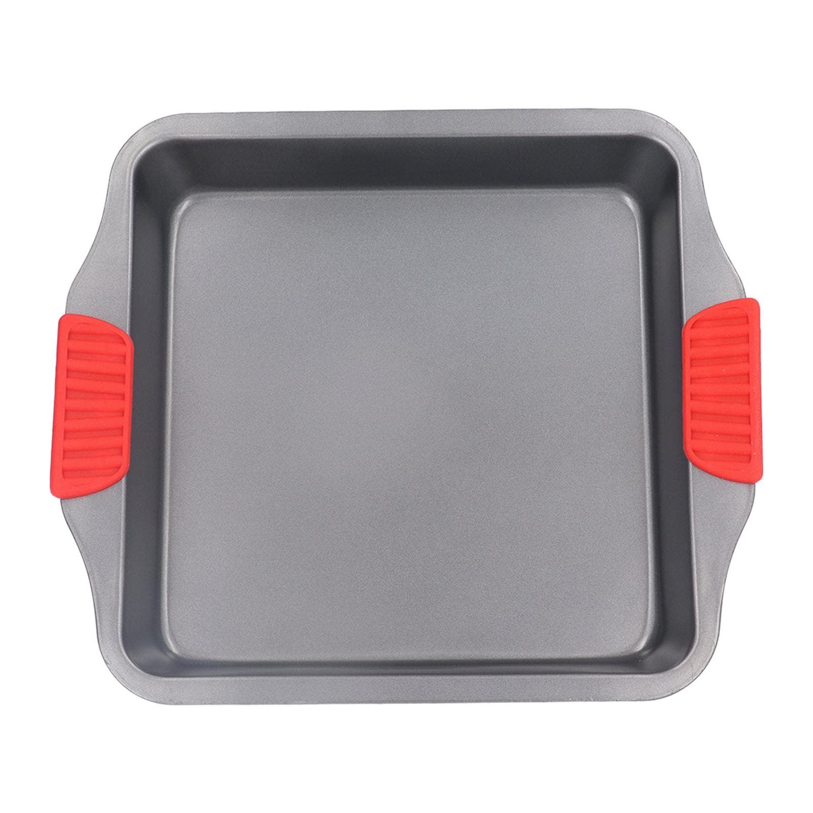 Baking Sheet Dual Red Silicone Handle Inadhesive Coating Carbon Steel Dishwasher Safe Deepened L(for 6.5-9kg)