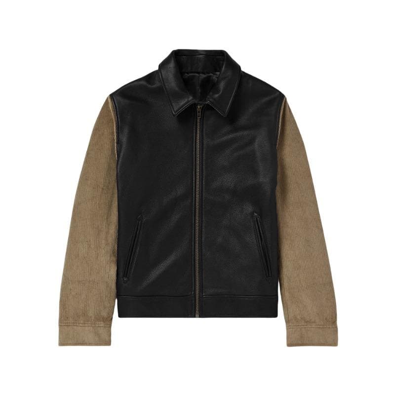 Autumn and Winter Men's PU Leather Baseball Uniforms Fashionable Men's Jackets Retro Jackets 2XL black