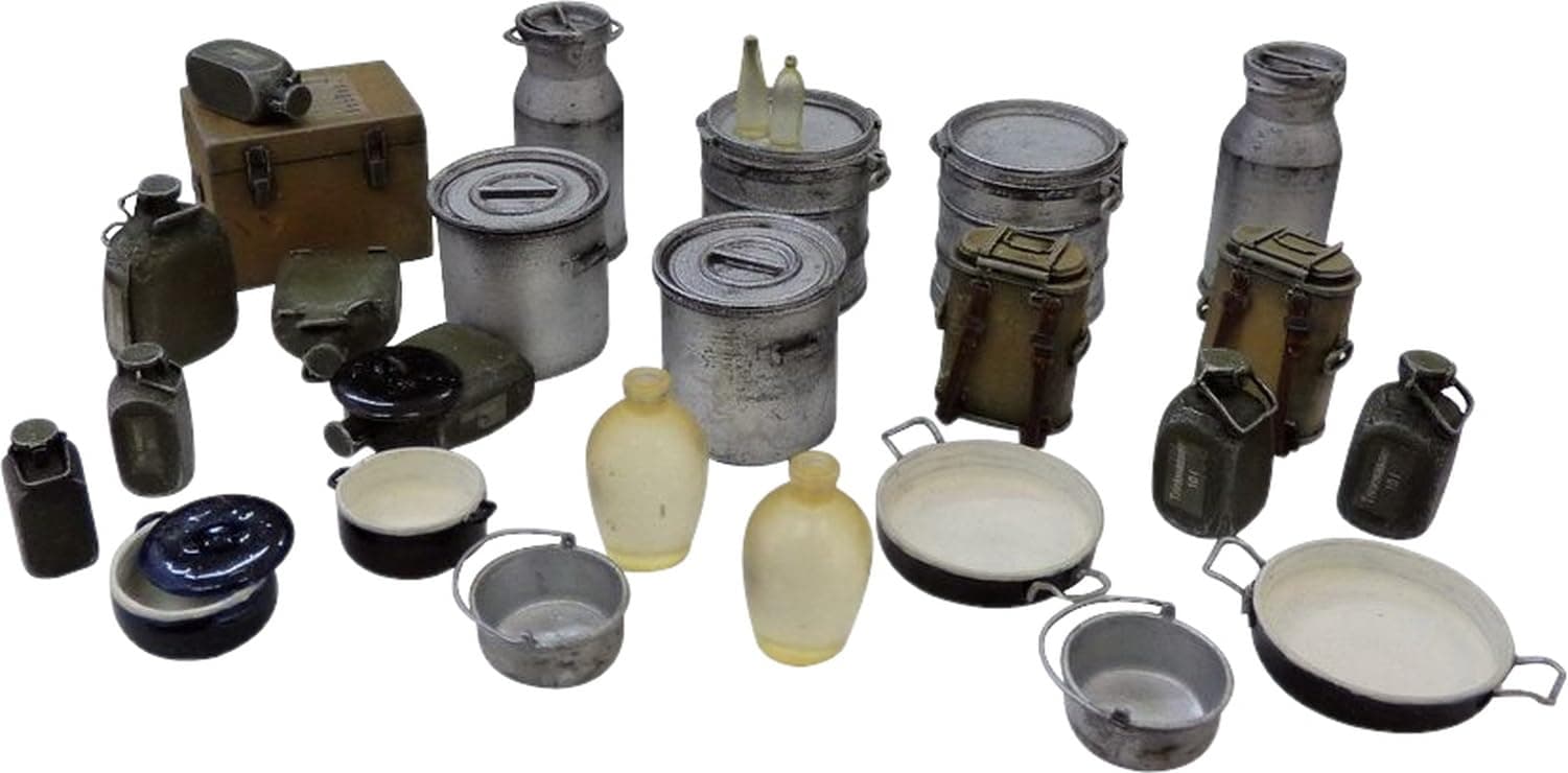 PLUS MODEL German Field Cookhouse Kitchen Accessories for Miniatures PLM0116 1/35