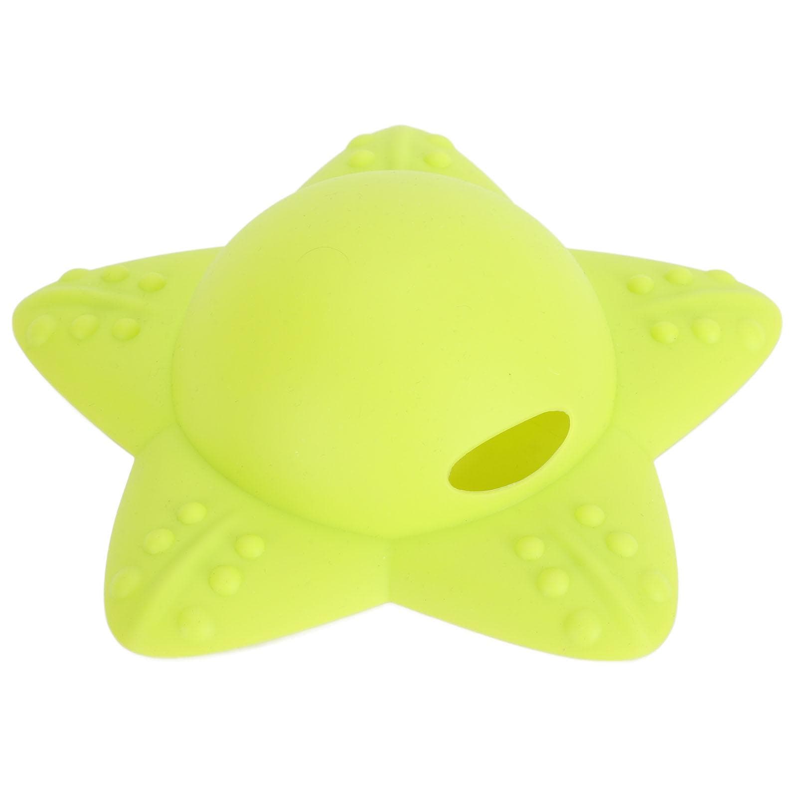 Bathtub Overflow Drain Cover Overflow Prevention Silicone Cartoon Starfish Flat Drain Plug Green