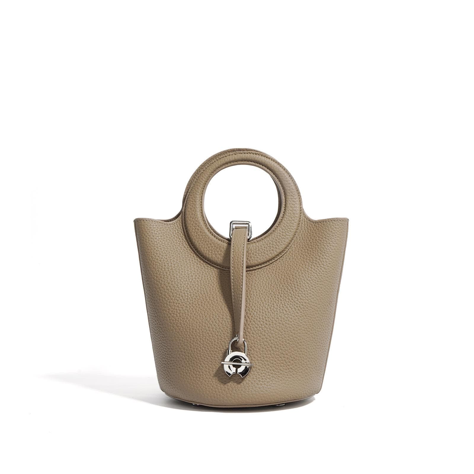 Leather Women's Bag, Small Bucket Bag, Versatile Classic Vegetable Basket, Top Layer Leather Women's Bag, Handbag Bag