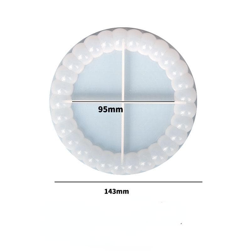 Bubble Lace Cup Pad Silicone Molds DIY Cement Nordic Plaster Coaster Round Tray Pottery Mould Home Decor Type B