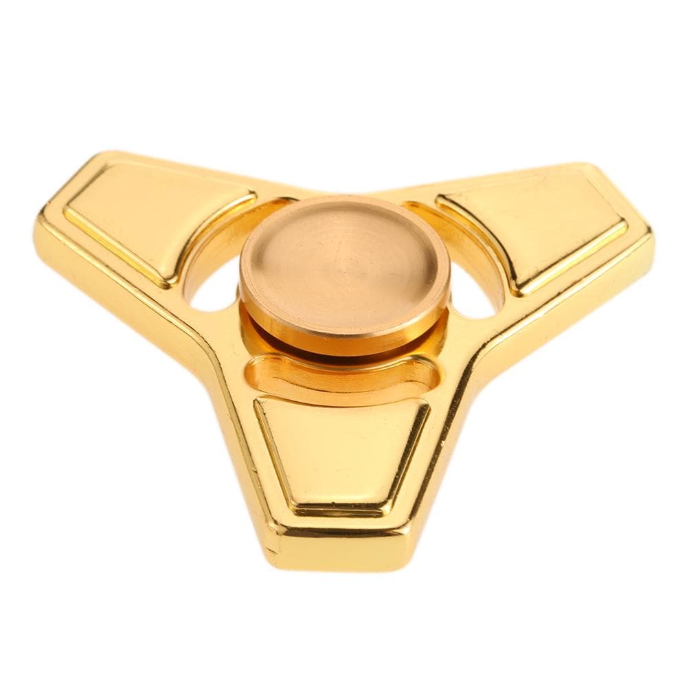 New Hot Mini Premium Metal Alloy Fidget Hand Finger Spinner Spin Triangle Widget Focus Toy EDC gold