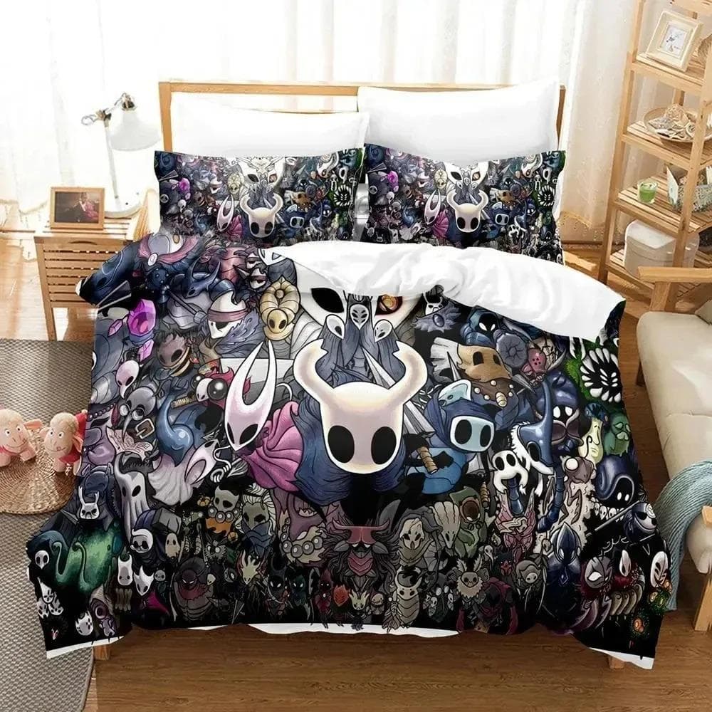 Anime Game Hollow Knight Bedding Set Duvet Cover Bed Set Quilt Cover Pillowcase Comforter king Queen Size Boys Adult Bedding Set US Twin 172x218cm