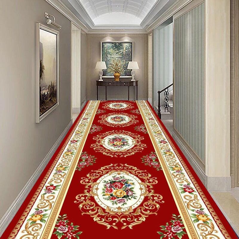 Chinese Style Corridor Aisle Carpet Hotel Hotel Stairs Non-Slip Floor Mats Home Entrance Carpet Custom Corridor Long Carpet 60x100cm