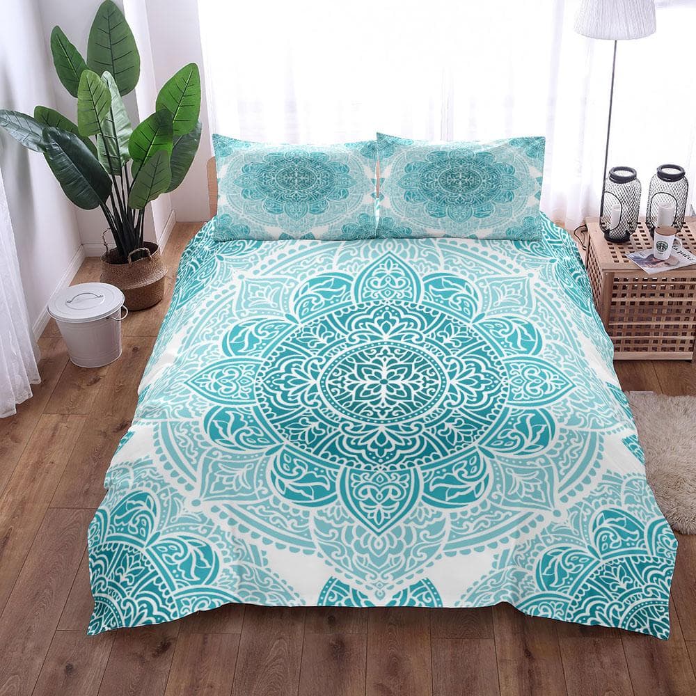 Baroque Mandala Vintage Mansion Duvet Cover Set King Queen Double Full Twin Single Size Boys Bed Linen Set AU Single(140x210cm)