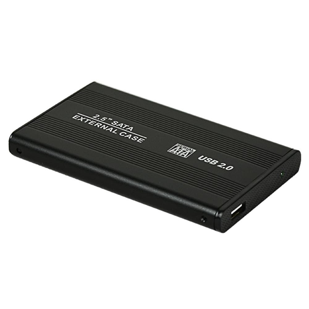 USB2.0 Portable Hard Disk Case 2.5 inch External SATA HDD Enclosure USB2.0 Aluminum Alloy Shell for black