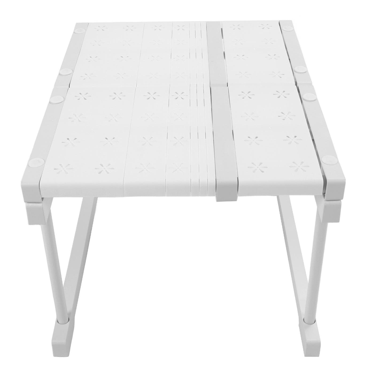Expandable Cabinet Shelf Carbon Steel Stackable Closet Storage Shelving Rack Cabinet Organizer Length 27-38cm / 10.6-15in