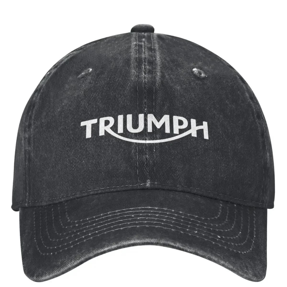Racing Triumphed Washed Baseball Cap Motorcycle Casual Trucker Hat Summer Unisex Teens Outdoor Sun Sun protection Baseball Caps Adjustable black