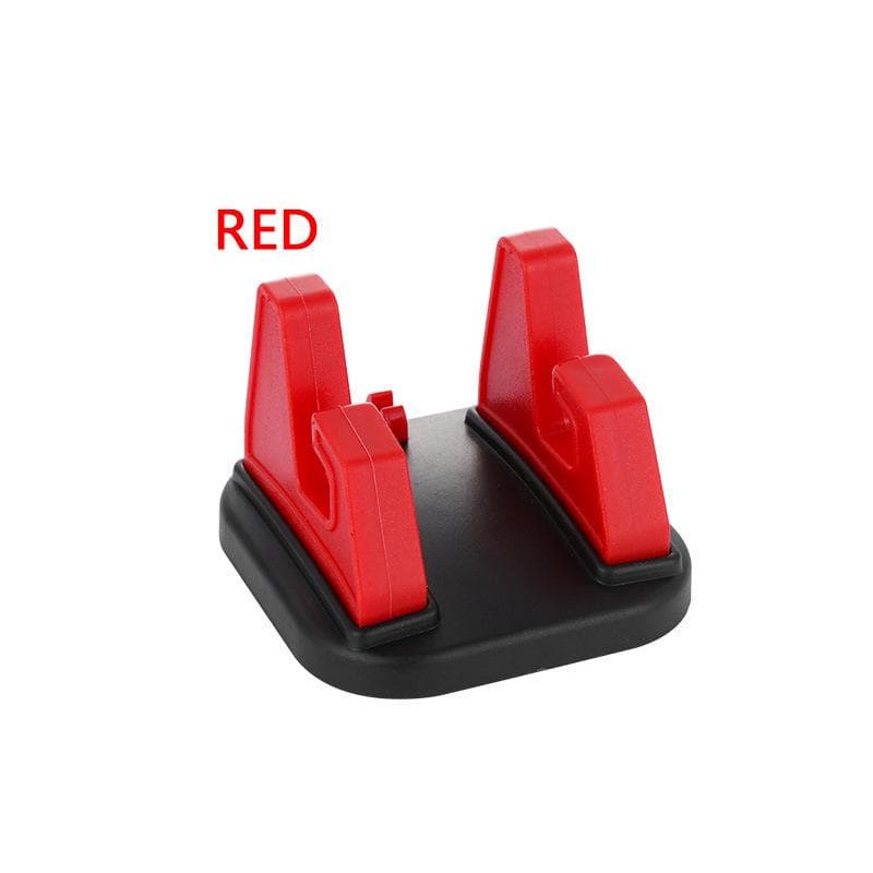 VAORLO 360 Degree Car Phone GPS Holder Desk Dashboard Sticking Mobile Phone Holder Stand Mount Bracket red