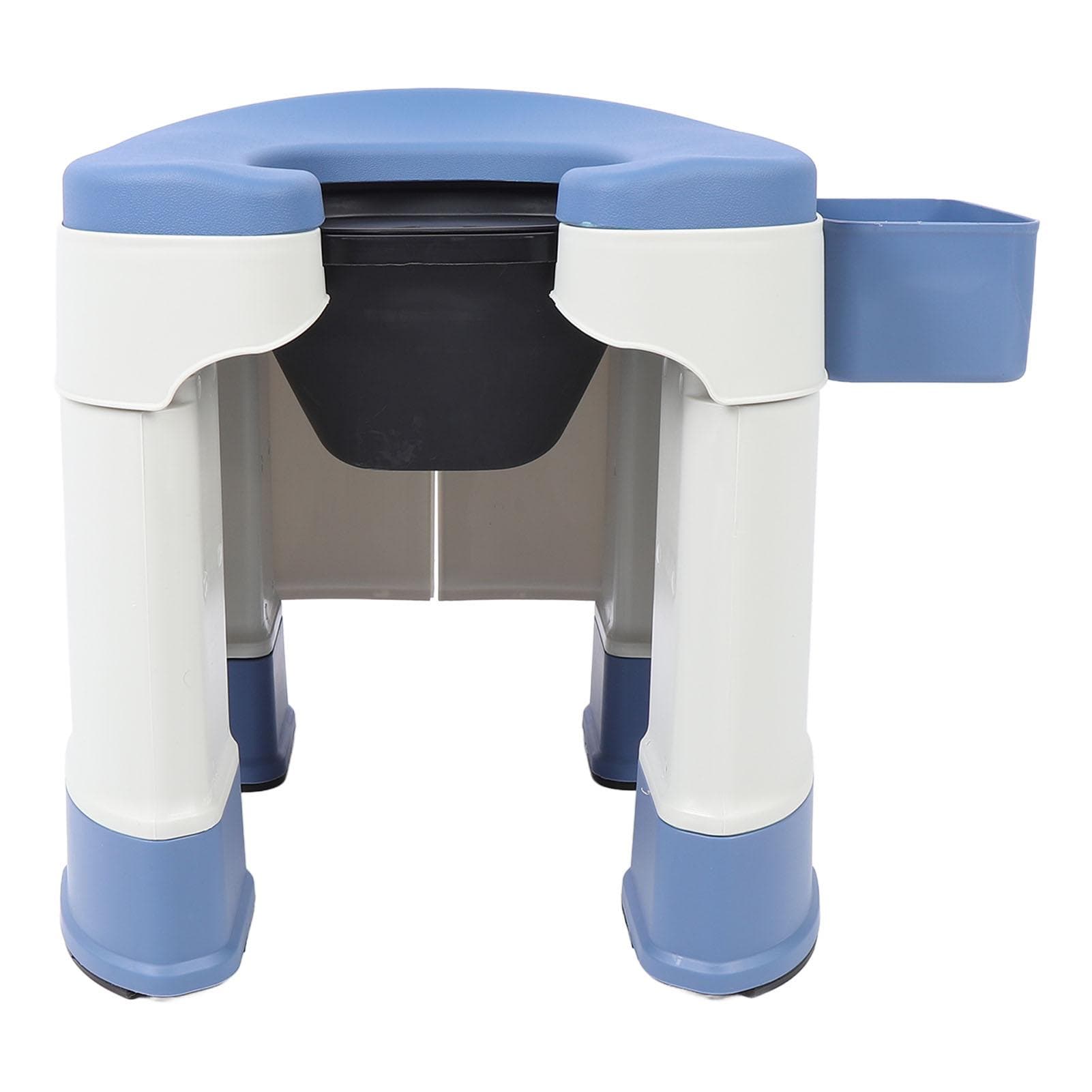 Bedside Commode Foldable Portable Toilet Strong Load Bearing Slip Resistant Elderly Potty Chair for blue