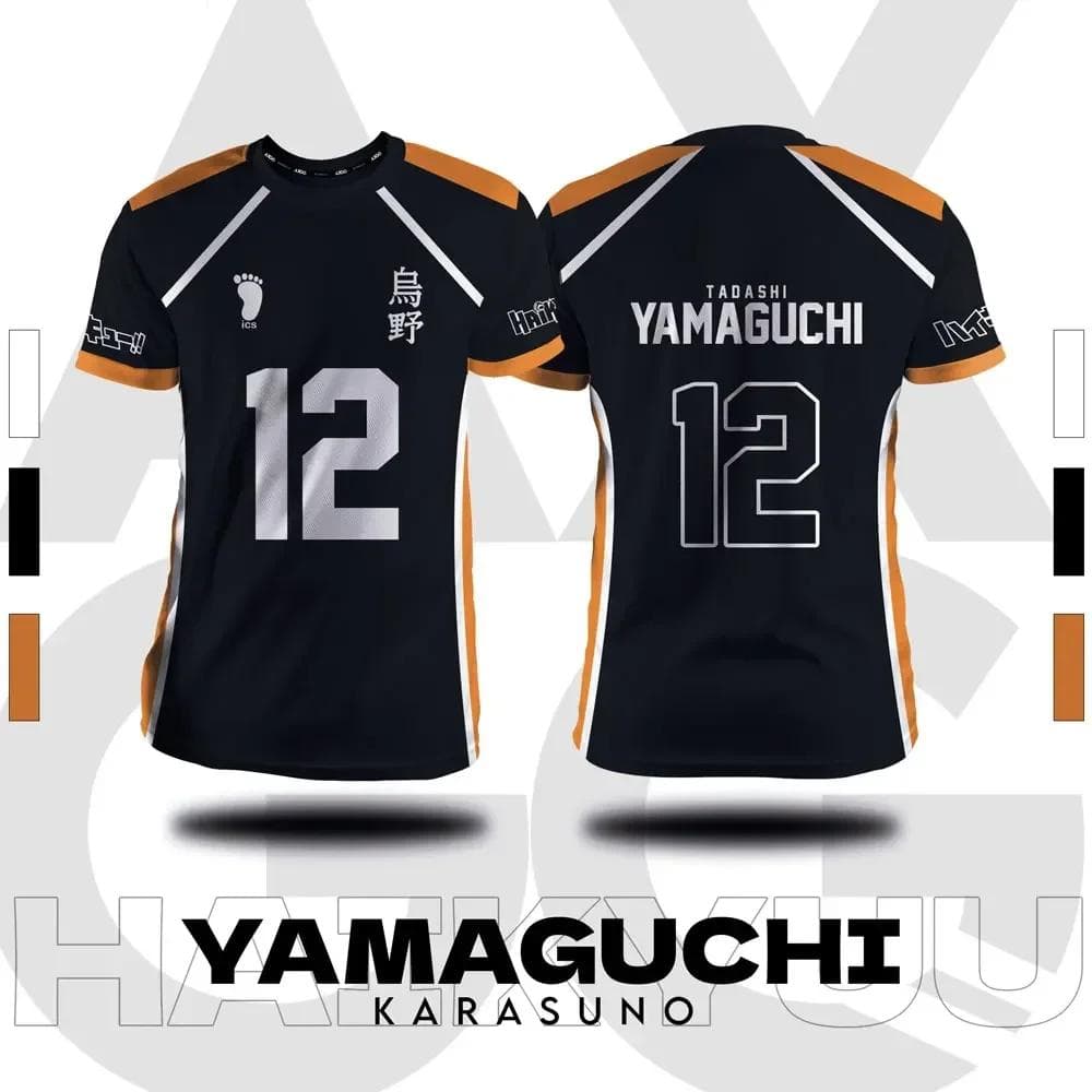 Haikyuu Fukurodani Hinata Cartoon Anime Cosplay Men Jersey Short Sleeve Kids Tee Clothing Unisex Tops New Fashion Women T-shirt M