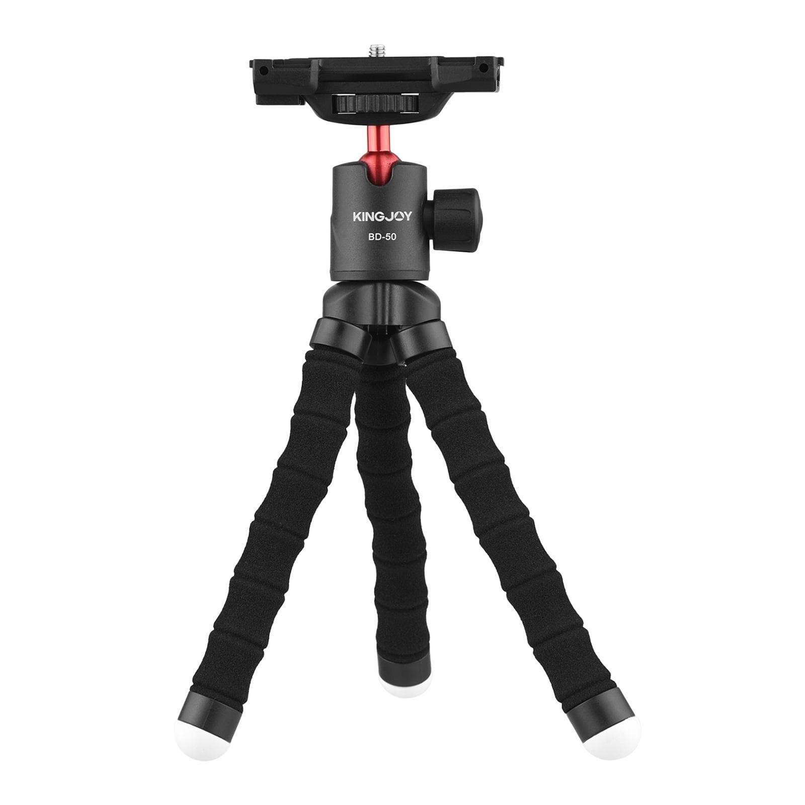 KINGJOY KT-500+BD-50 Flexible Mini Octopus Tripod Rotatable Ball Head with Adjustable Cold Shoe black
