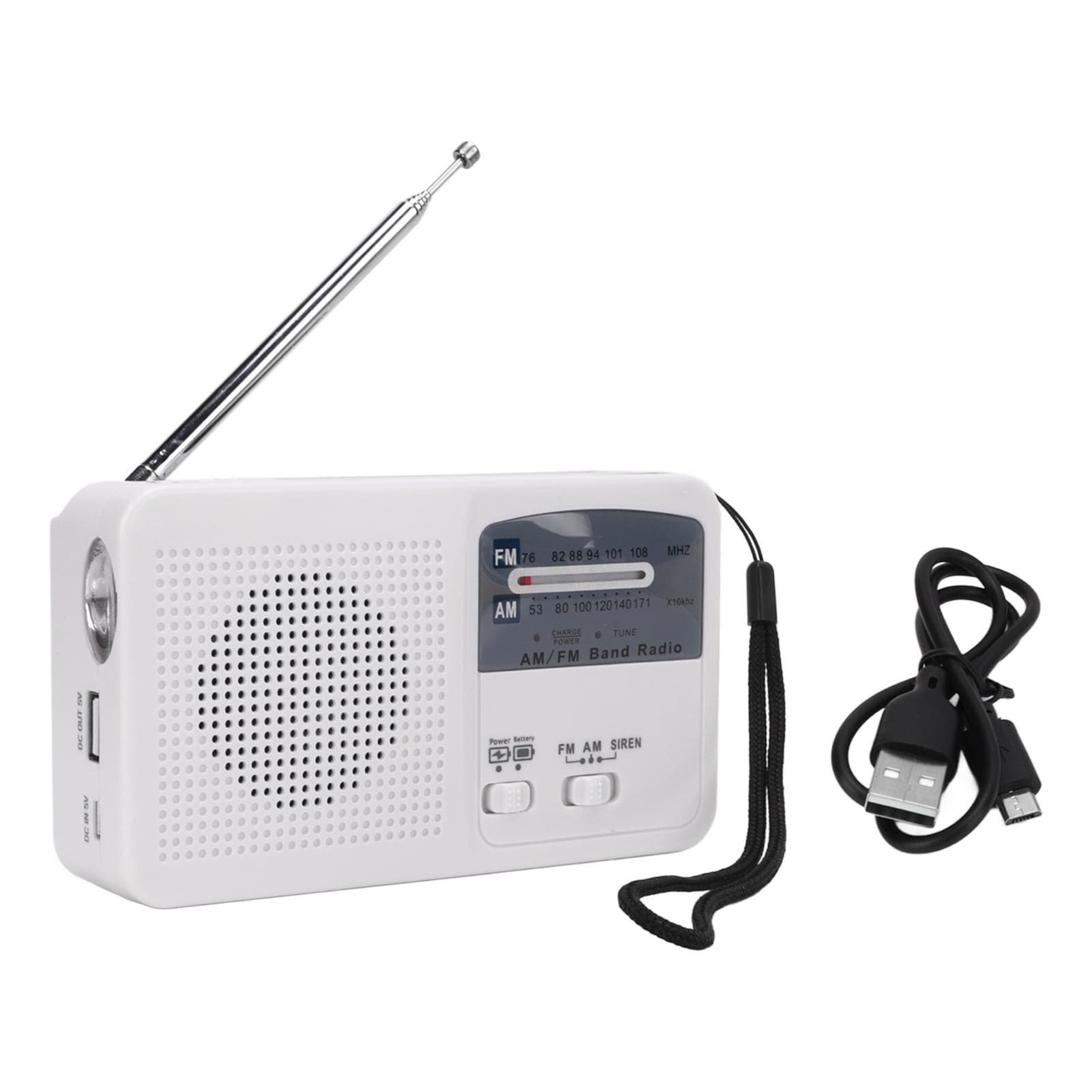 Solar Charging Emergency Radio Hand Crank Radio Multiband AM FM with LED Light for Outdoor Camping