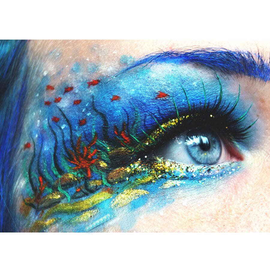 Blue Beauty Eye 5D Diy Diamond Painting Stitch Cross Full Diamond Embroidery 20X30CM