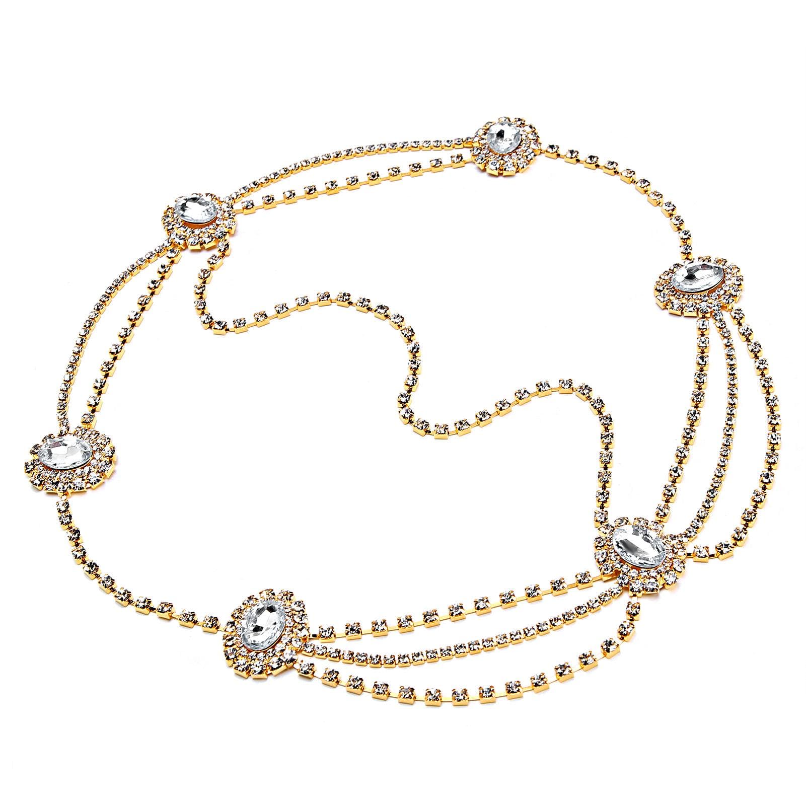 Fashion Women Head Chain Vintage Headpiece Headband Wedding Girl Hair AccessoriesGold