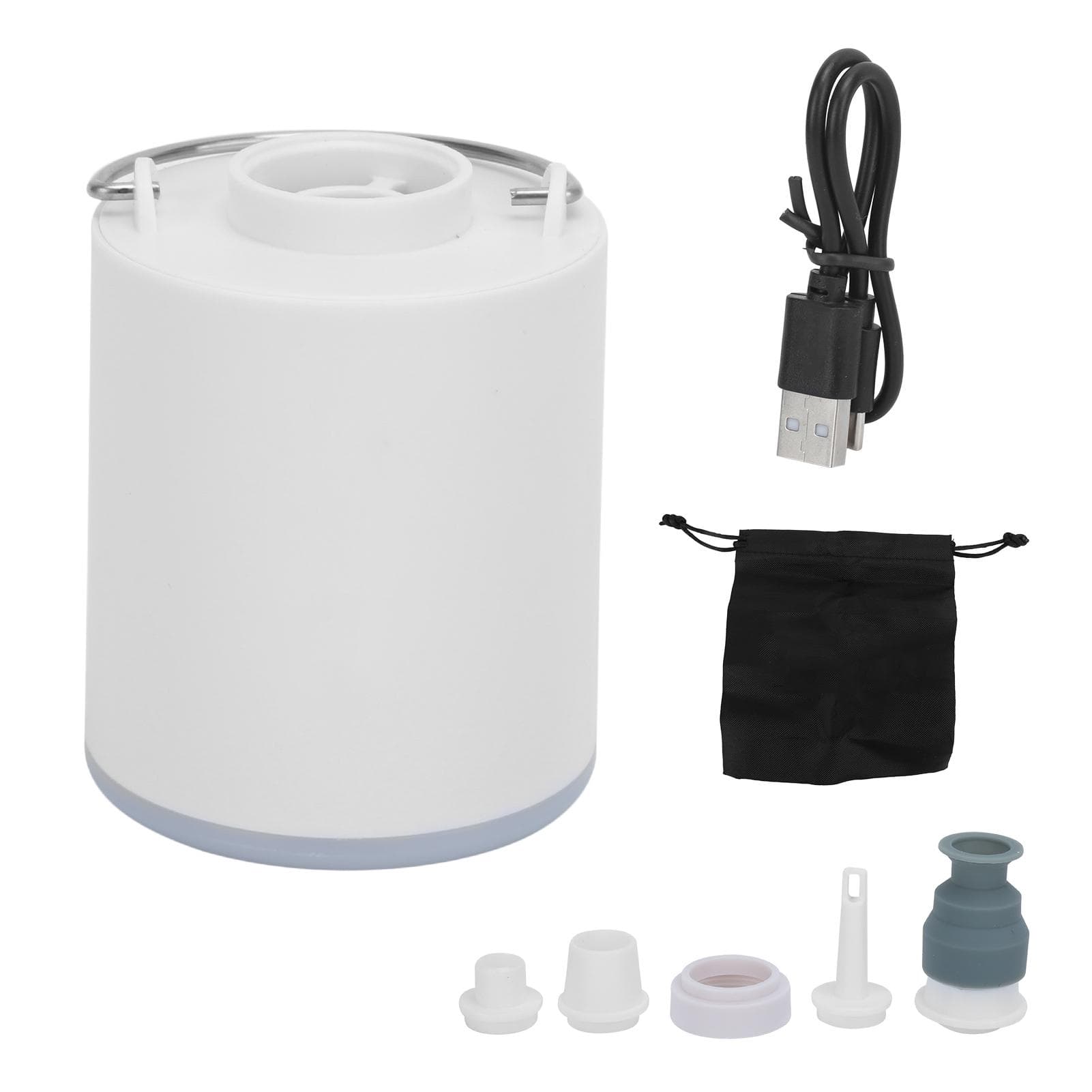 Pet Outdoor Air Pump Mini Portable Lighting Dual Purpose Camp Light Outdoor Air Cushion Electric white