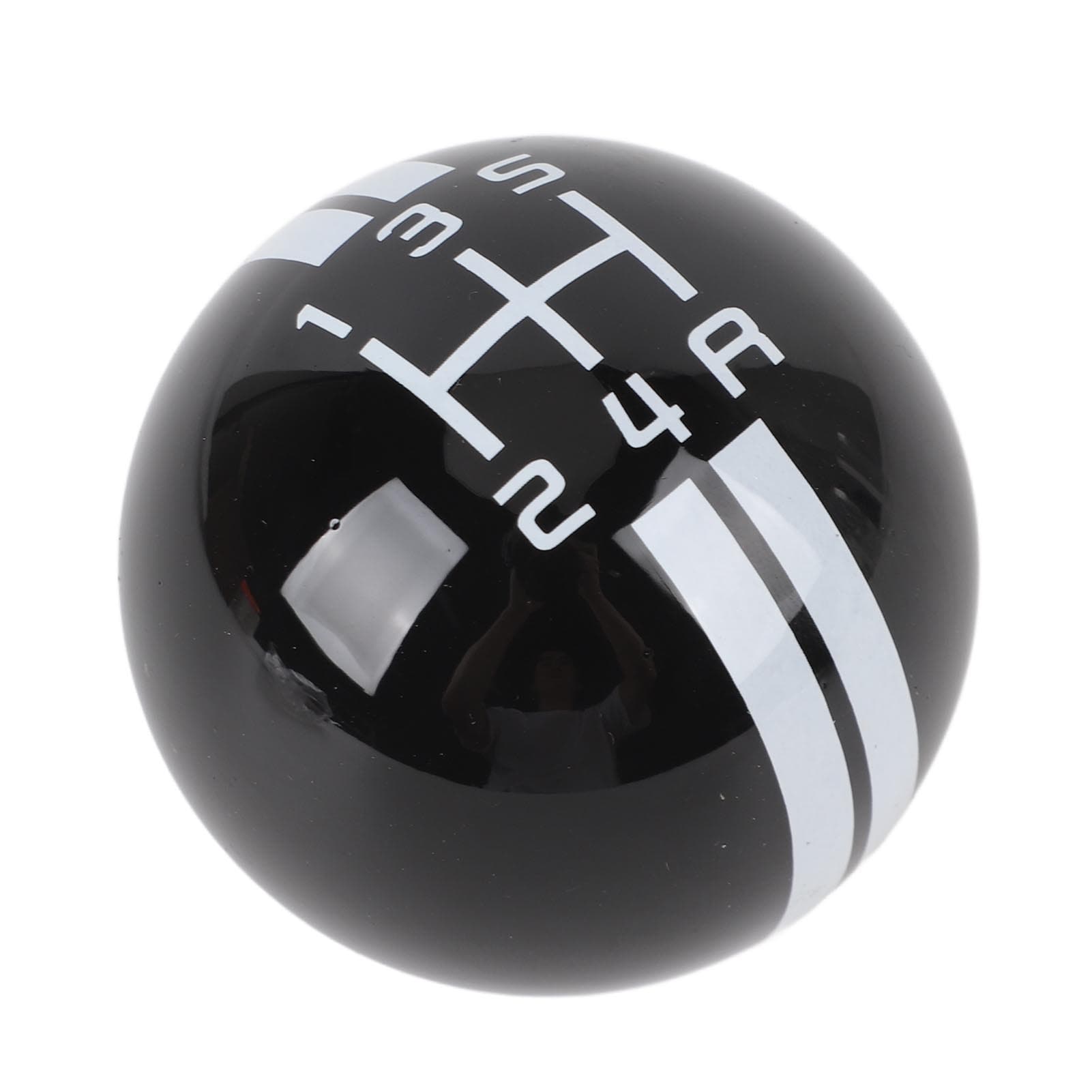 5 Speed Shift Knob Round Ball Manual Shift Knob with 3 Adapters for Mustang 1967?2018 Black White black/white