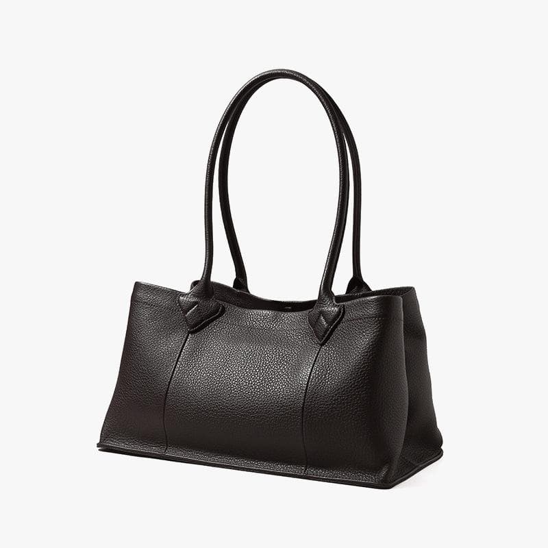 Top-tier Leather Tote Bag, Large-capacity Leather Women's Bag, Commuting Handbag, High-end Single-shoulder Bag for Women coffee