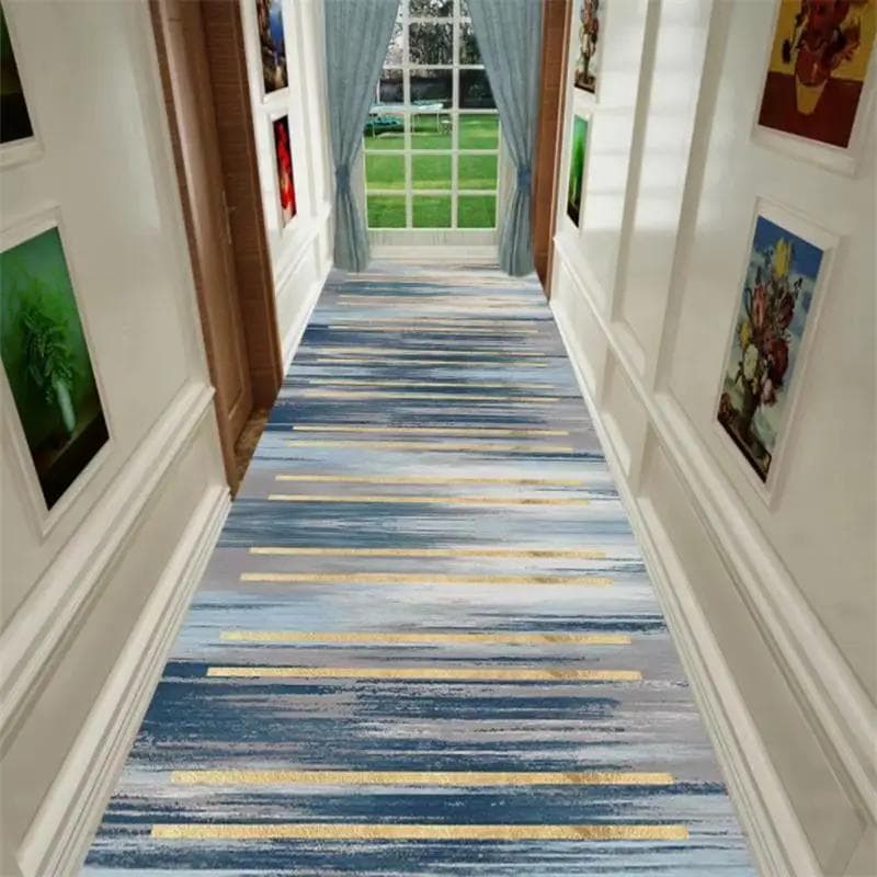 Nordic Style Living Room Area Rug Corridor Hallway Carpet Abstract Geometric Bedroom Rugs Kitchen Mat Crystal Velvet Doormat Customized