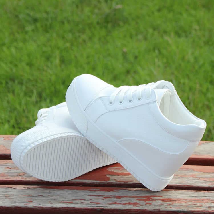 hot White Hidden Wedge Heels sneakers Casual Shoes Woman high Platform Shoes Women's High heels wedges Shoes For Womenbn54 39 white