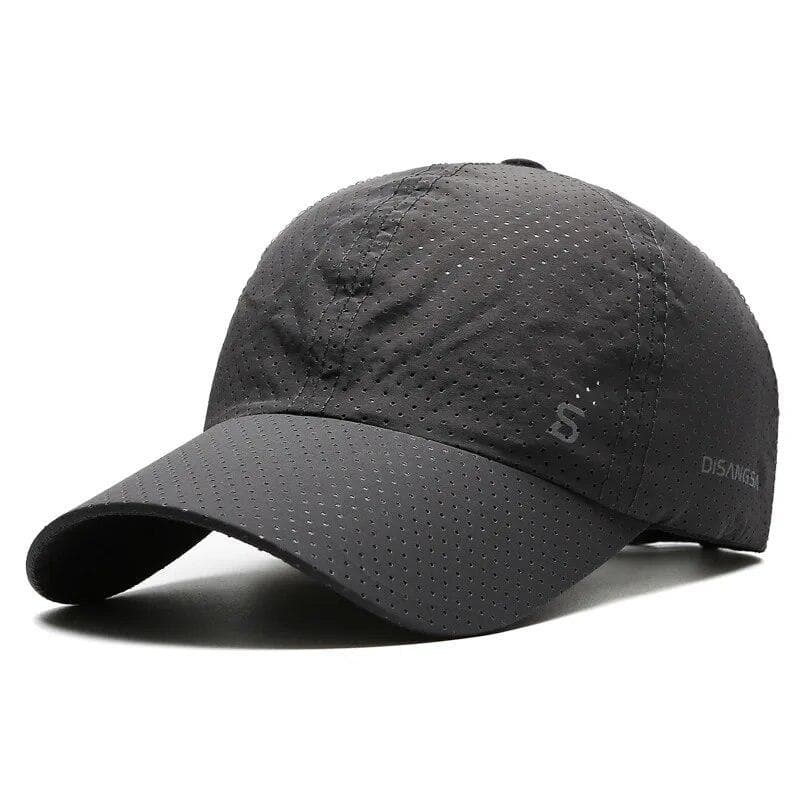 Original Design Running Cap Thin Quick Drying Breathable Duck Tongue Outdoor Men's Sun Summer Fishing Avisor Baseball Cap Adjustable dark gray