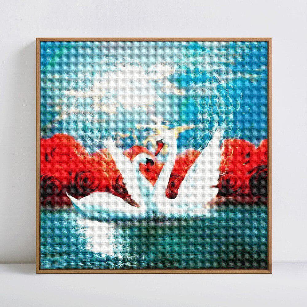 5D Diamond Painting Animal Swan Full Round Embroidery Sale Diamond Mosaic Rhinestone Picture 30x30