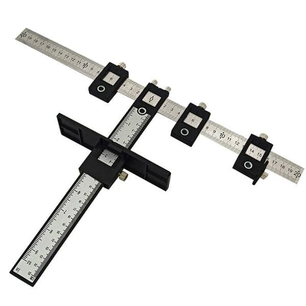 Punch Locator Drill Bit Guide Sleeve Cabinet Drawer Dowelling Woodworking Installation Tool black