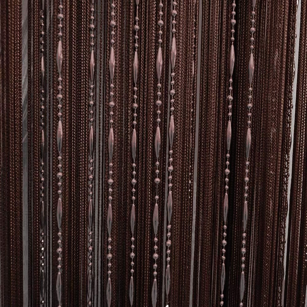 Decorative Chain Bead Dew Drop Crystal Glass Door Room Divider Door Curtain Curtain String Window brown