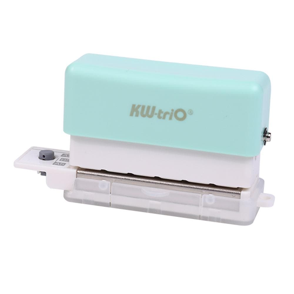 KWtriO 6Hole Paper Punch Handheld Mini Puncher Support Multiple 202630 Hole Punching 5.5mm green
