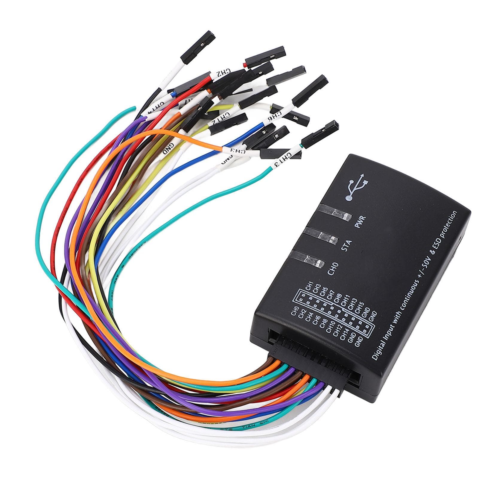 Logic Analyzer 16 Channel 100M Sampling Rate Compact USB Logic Analyzer for Windows