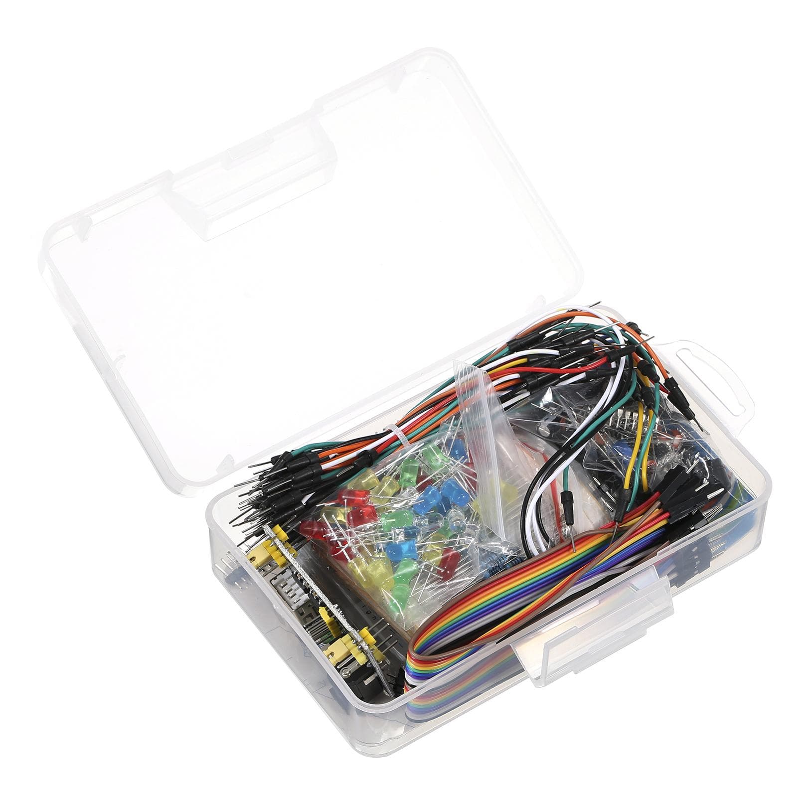 Electronic Fun Kit Bundle with Breadboard Cable Resistor Capacitor Leds Potentiometer Replacement multicolour